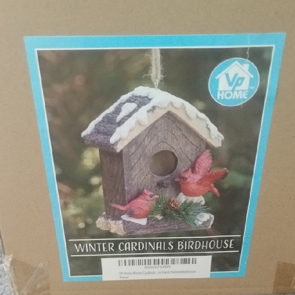 Rustic Red Cardinal Snowy Birdhouse - Picture 3 of 7